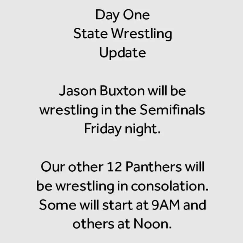 day 1 State wrestling